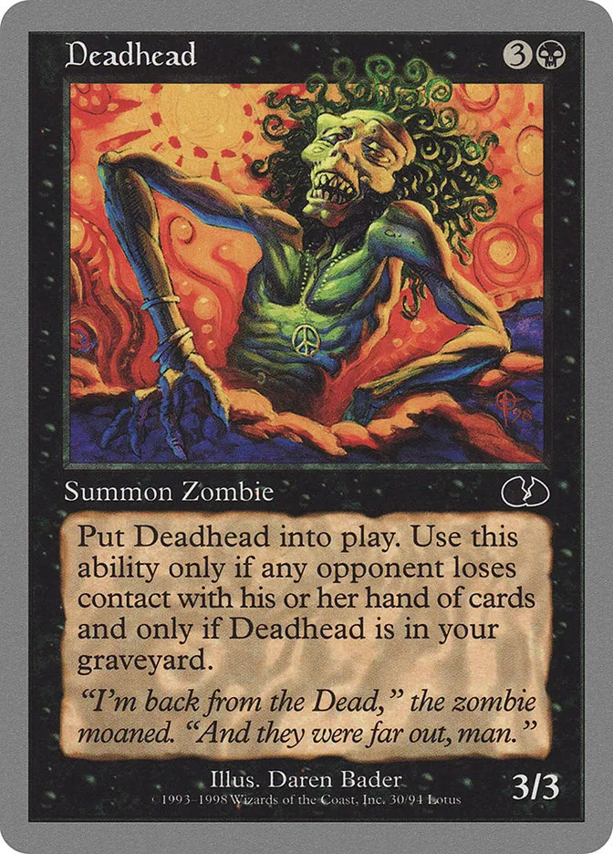 1998 Unglued Deadhead common #30 common card image