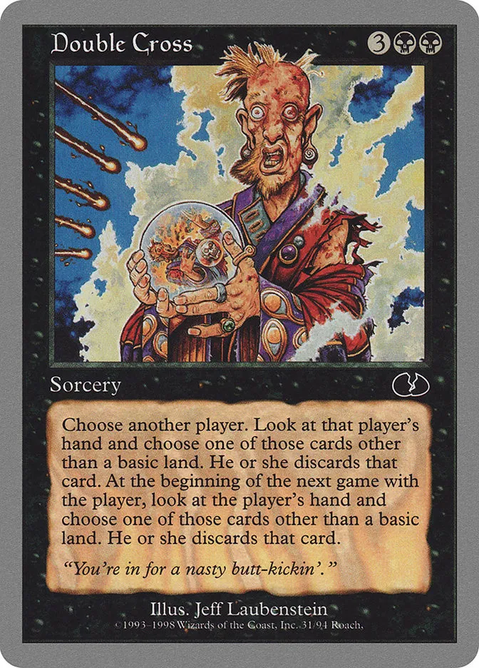 1998 Unglued Double Cross common #31 common card image