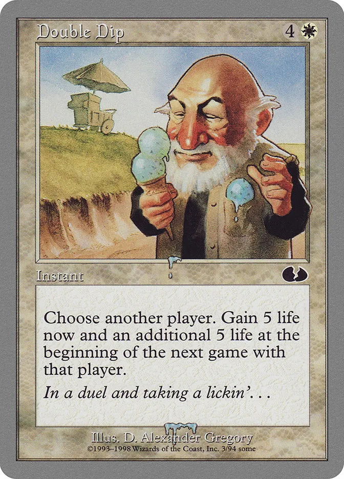 1998 Unglued Double Dip common #3 common card image