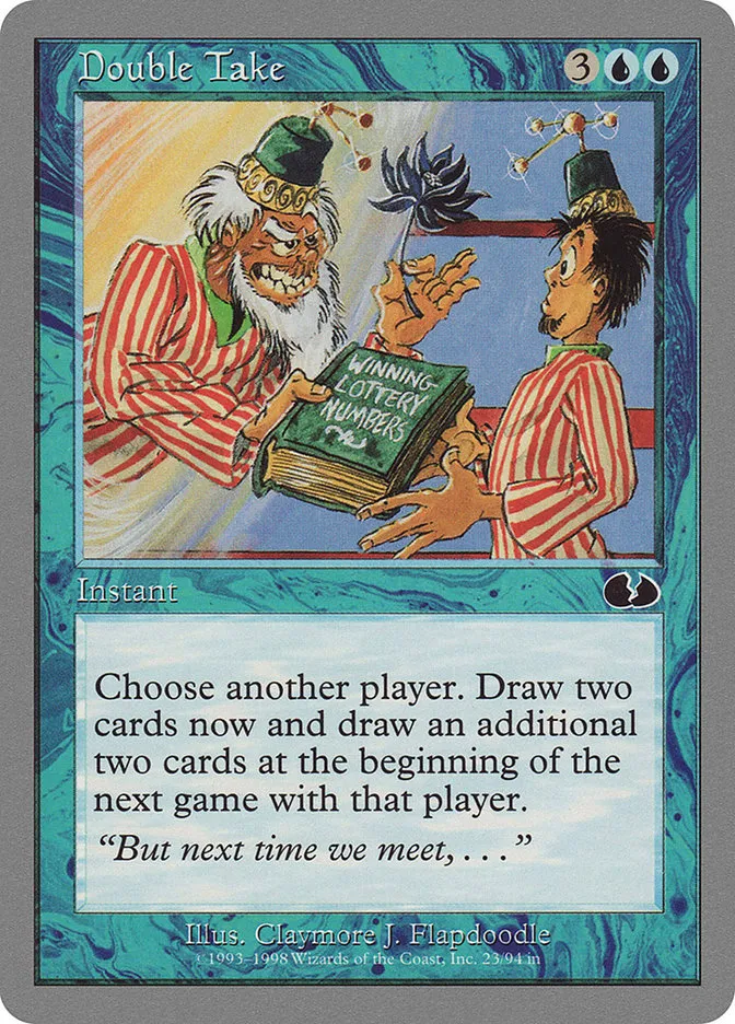 1998 Unglued Double Take common #23 common card image