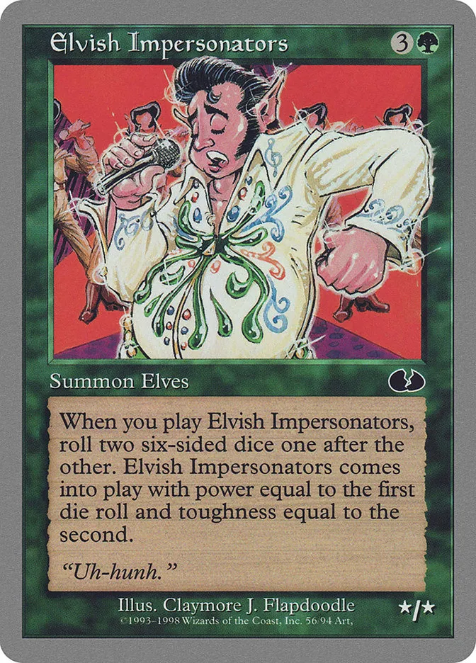 1998 Unglued Elvish Impersonators #56 common card image
