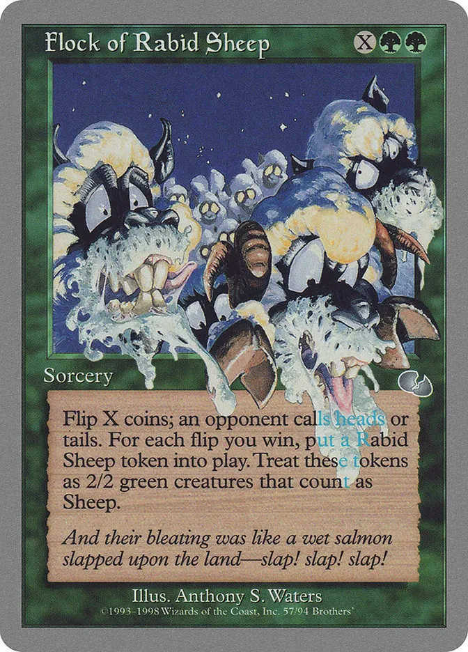 1998 Unglued Flock of Rabid Sheep uncommon #57 uncommon card image