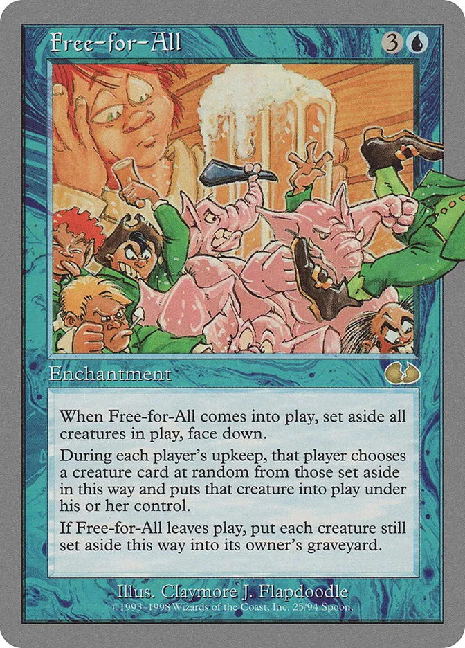 1998 Unglued Free-for-All #25 rare card image