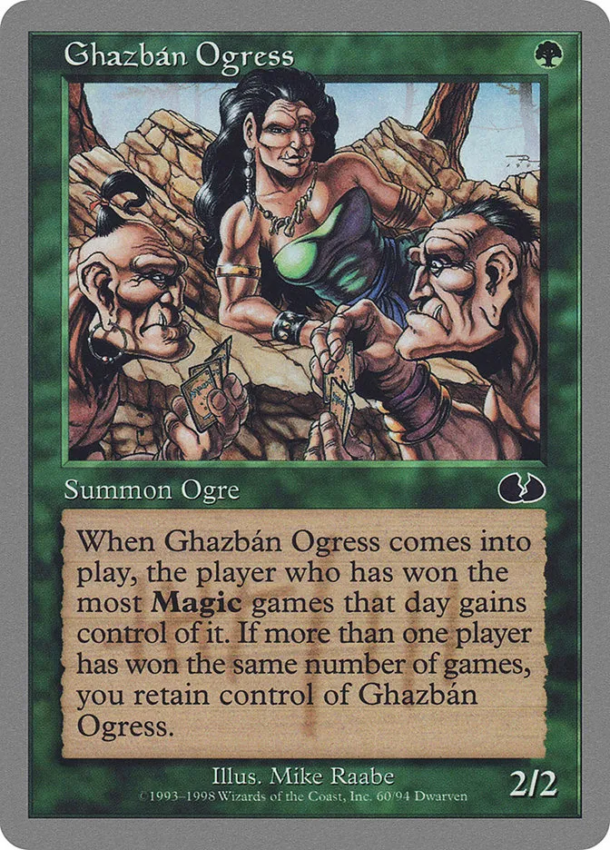 1998 Unglued Ghazbán Ogress common #60 common card image