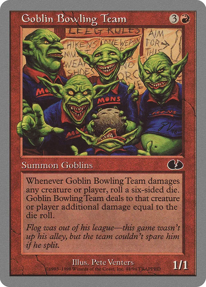 1998 Unglued Goblin Bowling Team common #44 common card image