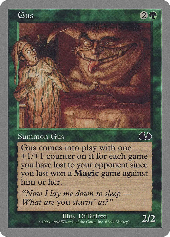 1998 Unglued Gus common #62 common card image