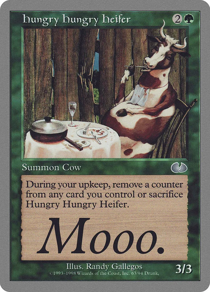 1998 Unglued Hungry Hungry Heifer uncommon #63 uncommon card image
