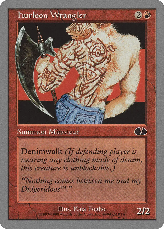 1998 Unglued Hurloon Wrangler common #46 common card image