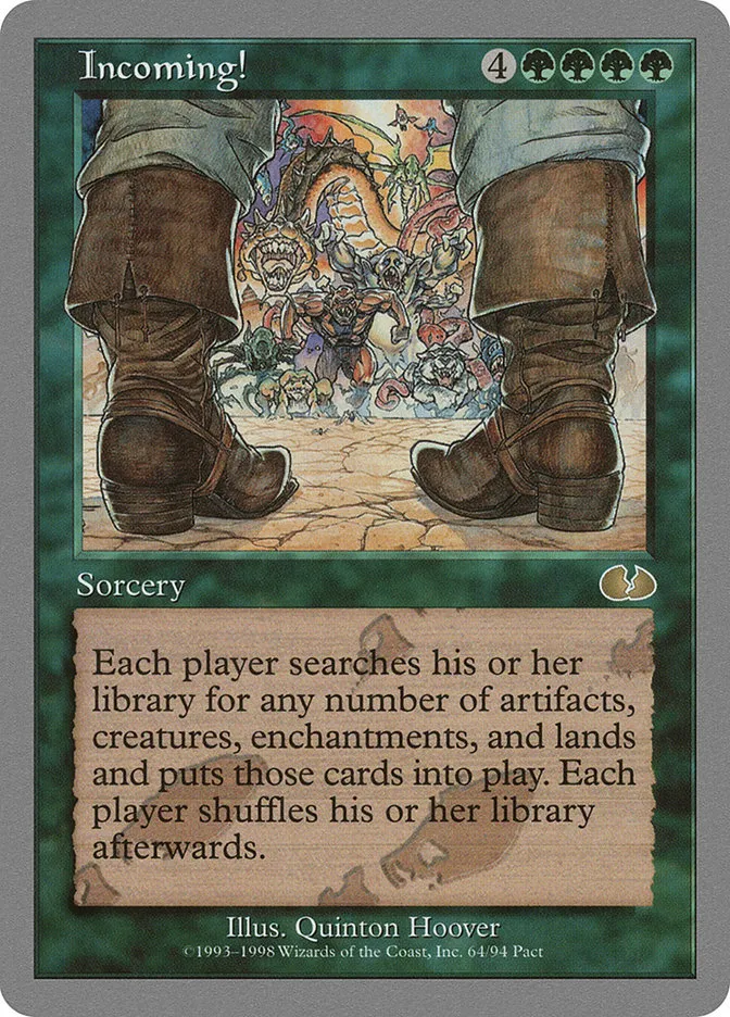 1998 Unglued Incoming! rare #64 rare card image