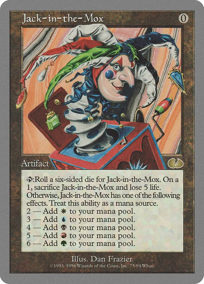 1998 Unglued Jack-in-the-Mox rare #75 rare card image