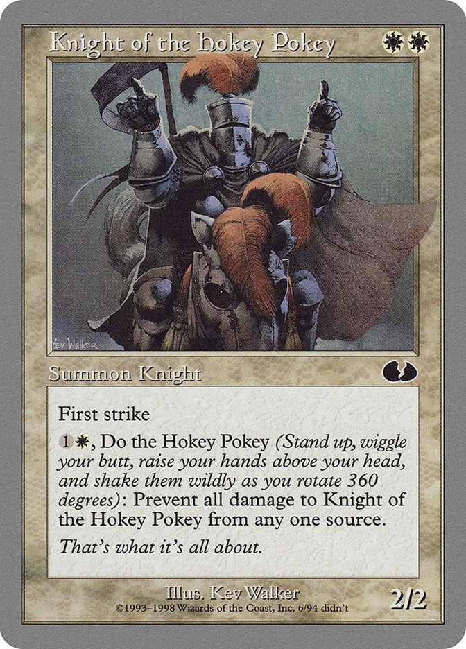 1998 Unglued Knight of the Hokey Pokey #6 common card image