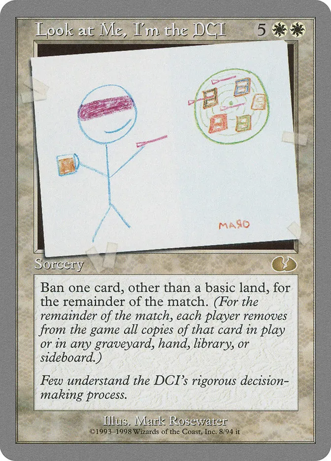 1998 Unglued Look at Me, I'm the DCI rare #8 rare card image