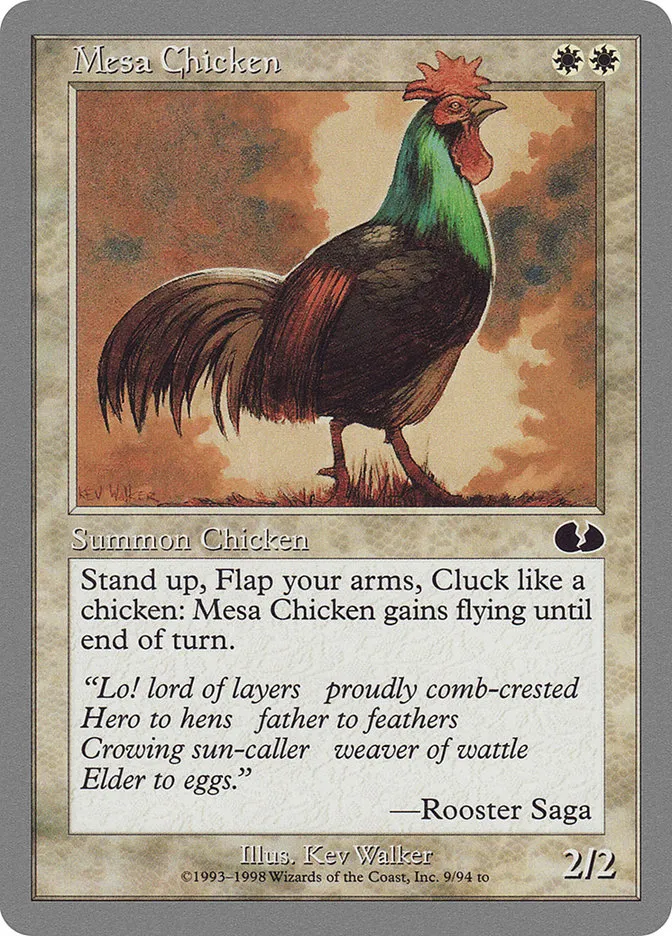 1998 Unglued Mesa Chicken common #9 common card image