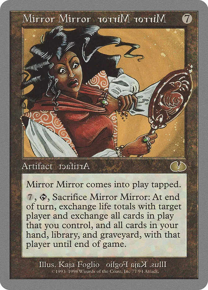1998 Unglued Mirror Mirror rare #77 rare card image