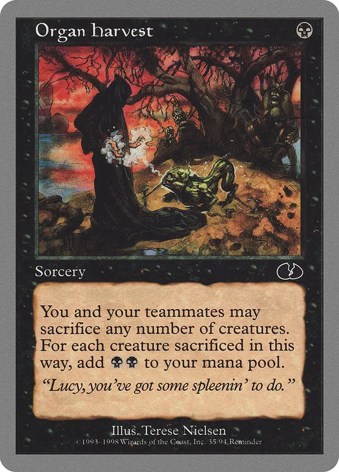 1998 Unglued Organ Harvest #35 common card image