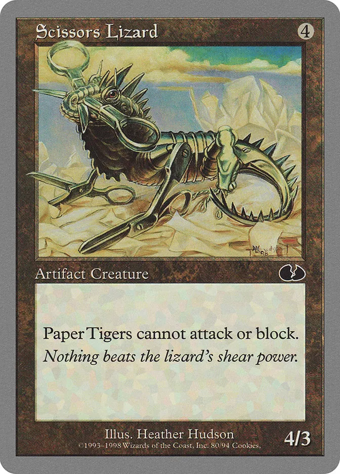 1998 Unglued Scissors Lizard common #80 common card image