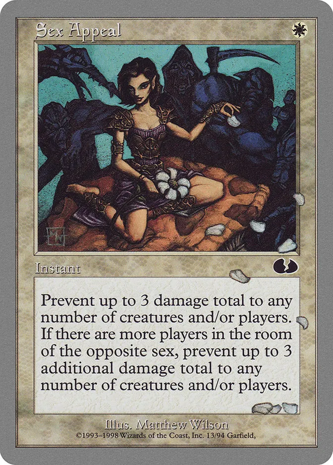 1998 Unglued Sex Appeal common #13 common card image
