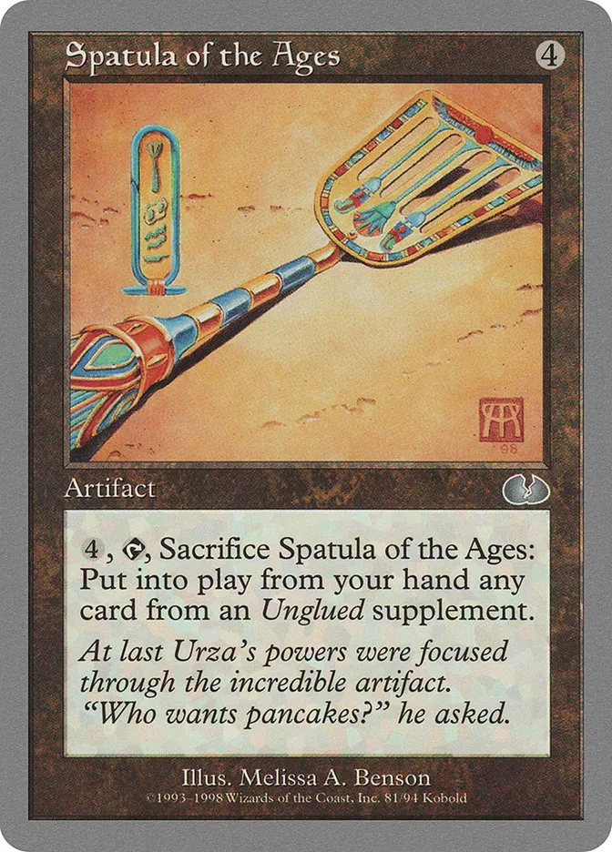 1998 Unglued Spatula of the Ages #81 uncommon card image