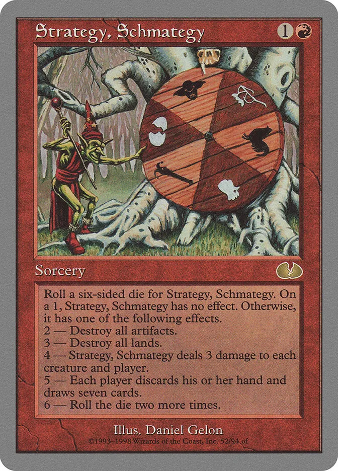 1998 Unglued Strategy, Schmategy rare #52 rare card image