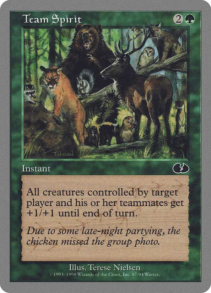 1998 Unglued Team Spirit #67 common card image