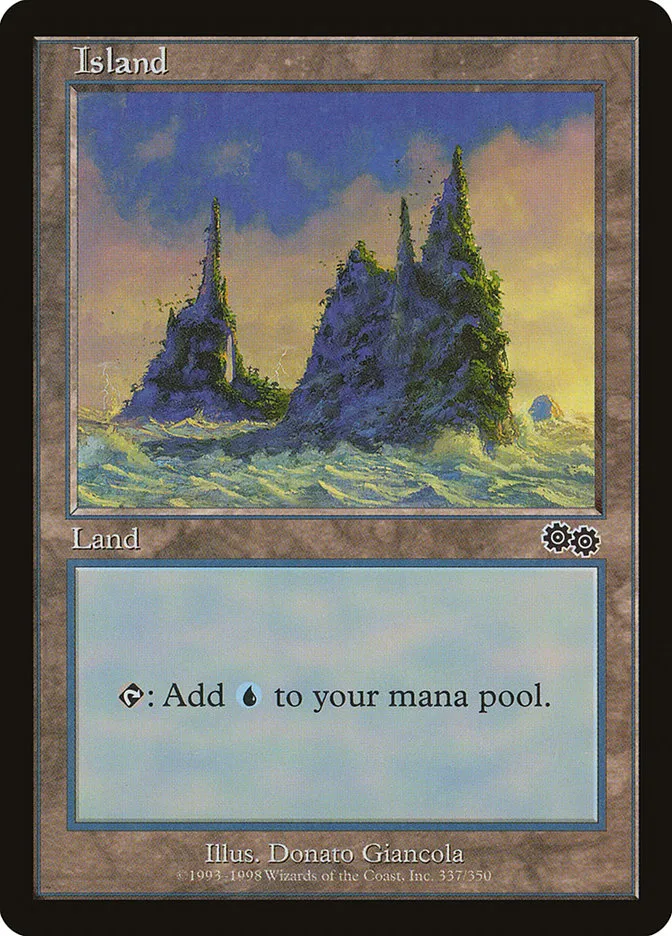 1998 Urza's Saga Island #337 common card image