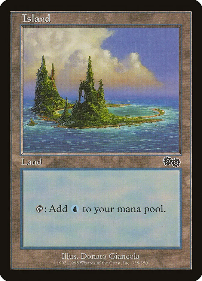 1998 Urza's Saga Island #338 common card image