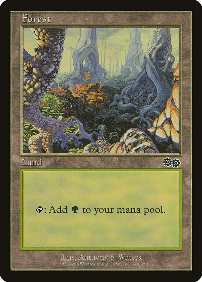 1998 Urza's Saga Forest common #349 common card image