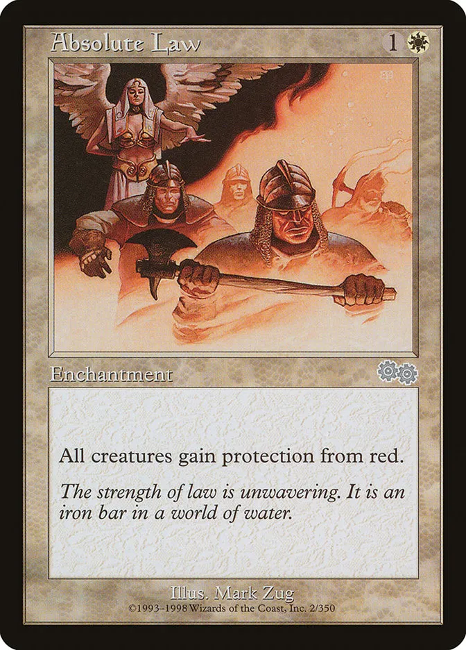 1998 Urza's Saga Absolute Law uncommon #2 uncommon card image
