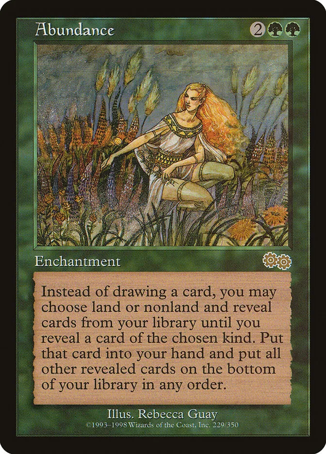 1998 Urza's Saga Abundance rare #229 rare card image