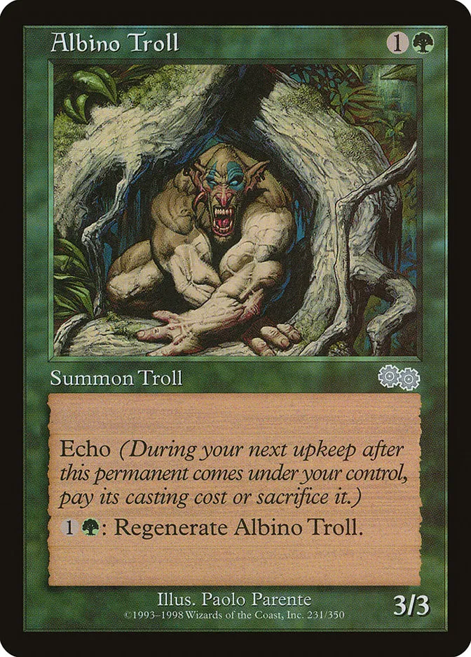 1998 Urza's Saga Albino Troll uncommon #231 uncommon card image
