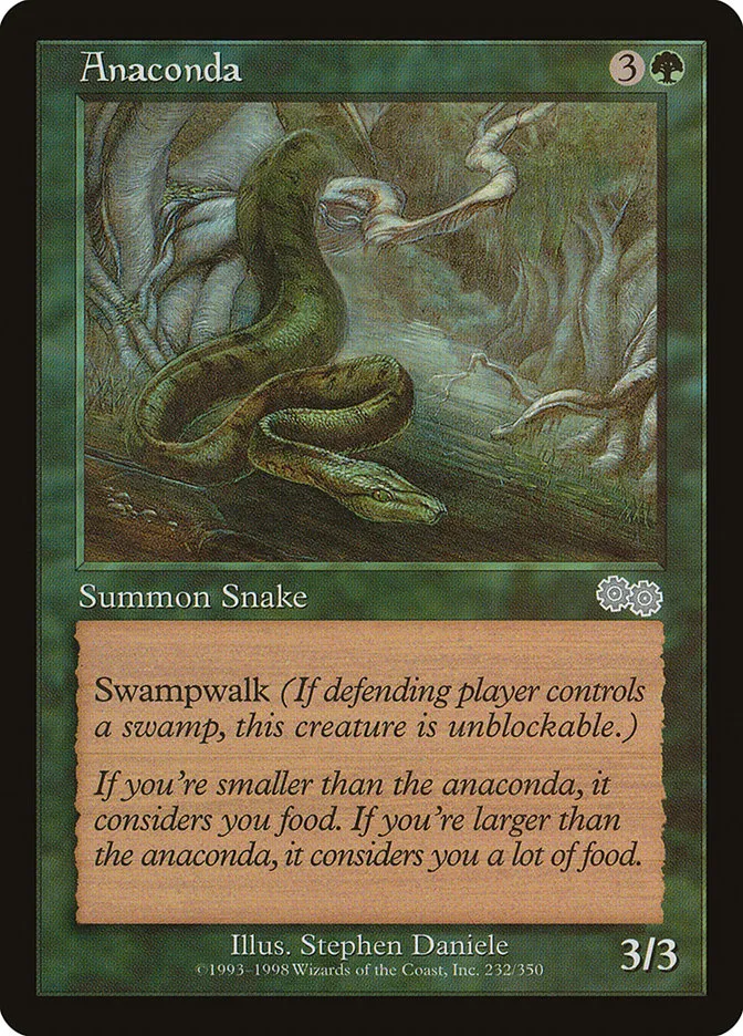 1998 Urza's Saga Anaconda uncommon #232 uncommon card image