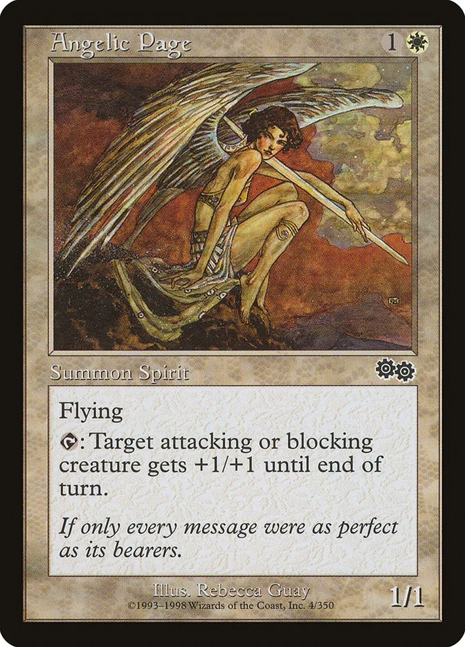 1998 Urza's Saga Angelic Page common #4 common card image