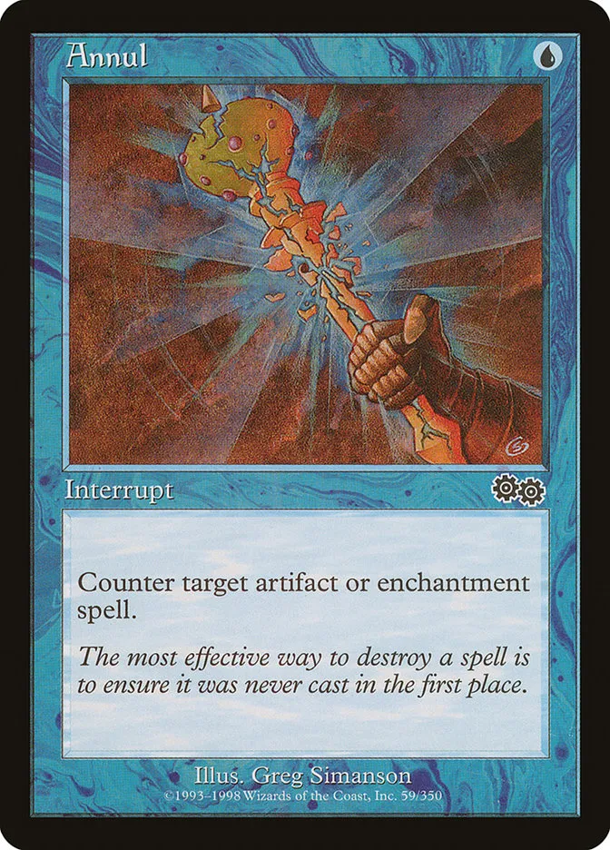 1998 Urza's Saga Annul common #59 common card image