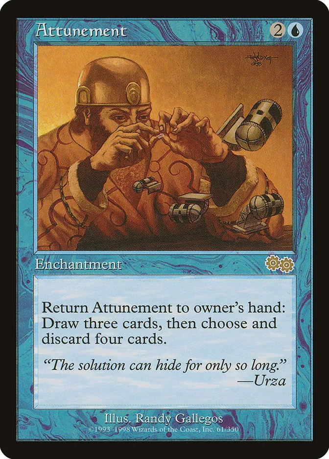 1998 Urza's Saga Attunement rare #61 rare card image