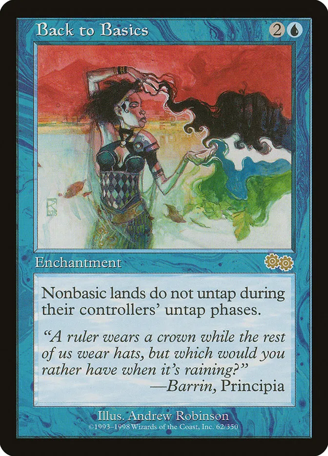 1998 Urza's Saga Back to Basics rare #62 rare card image
