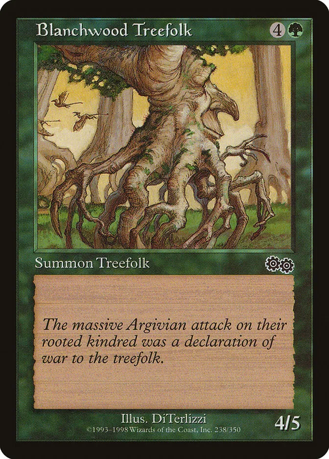 1998 Urza's Saga Blanchwood Treefolk #238 common card image