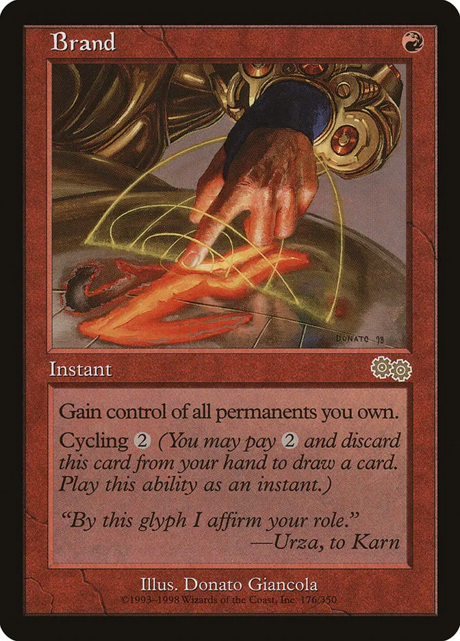 1998 Urza's Saga Brand rare #176 rare card image