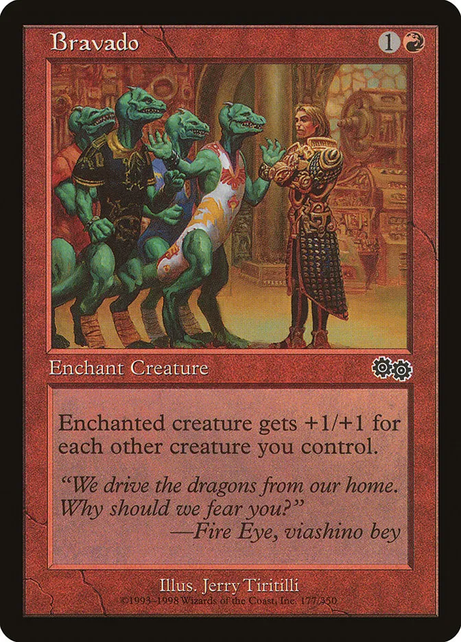 1998 Urza's Saga Bravado common #177 common card image