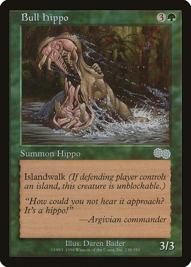1998 Urza's Saga Bull Hippo uncommon #239 uncommon card image