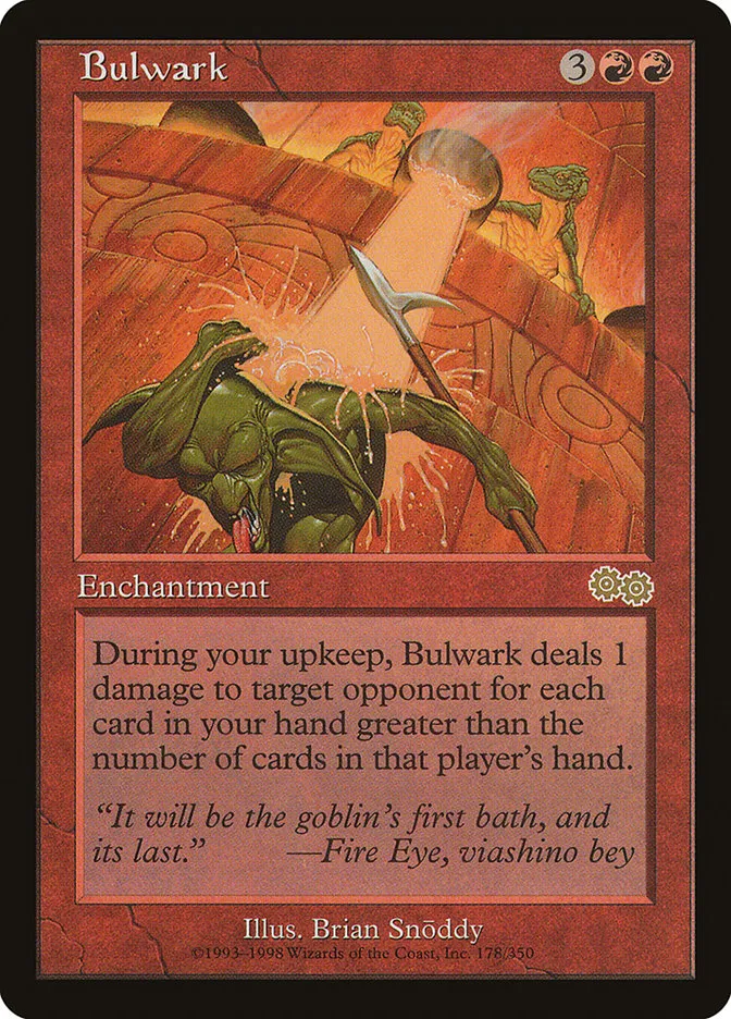 1998 Urza's Saga Bulwark rare #178 rare card image