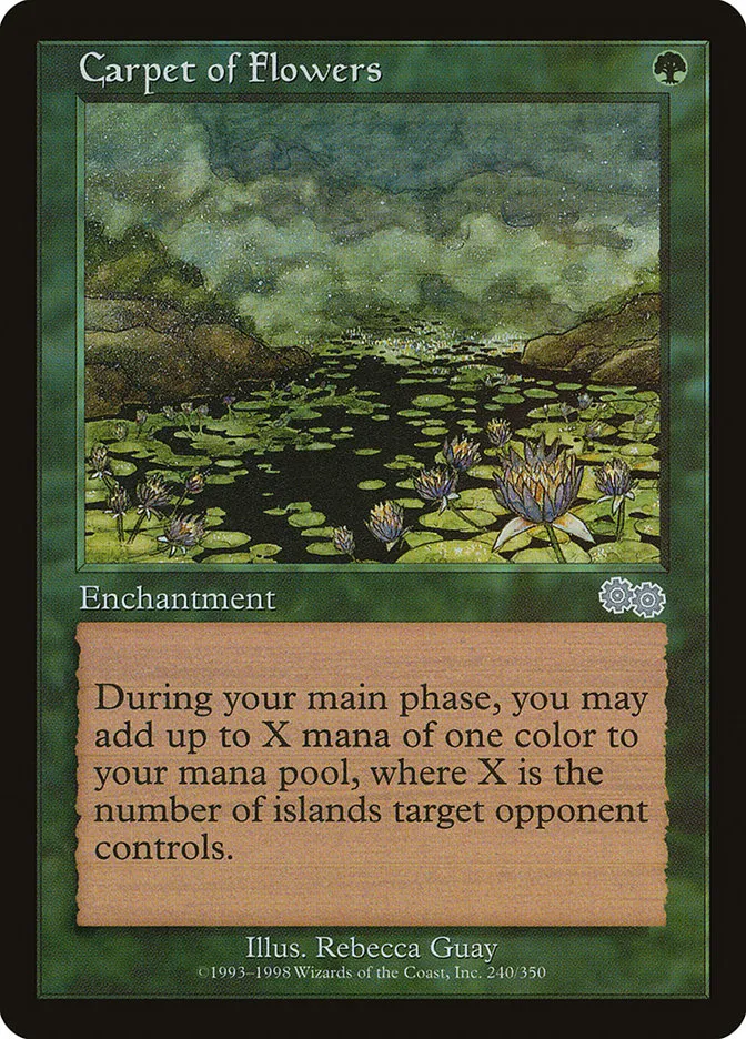 1998 Urza's Saga Carpet of Flowers #240 uncommon card image