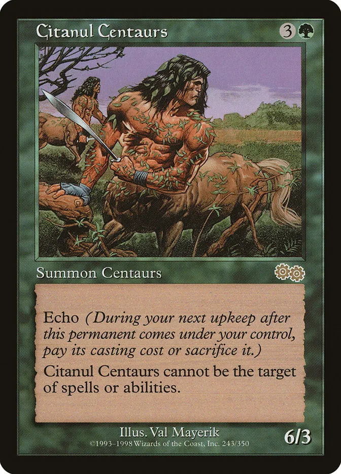 1998 Urza's Saga Citanul Centaurs rare #243 rare card image