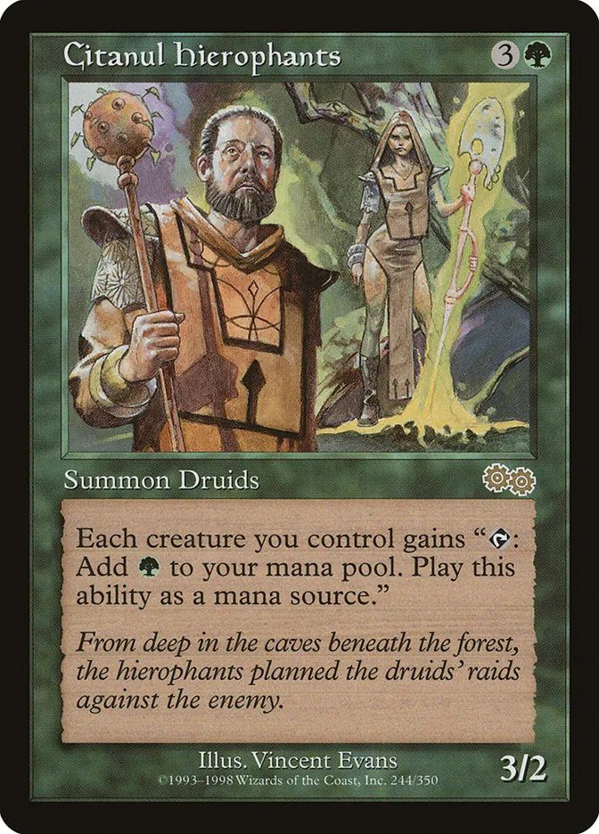 1998 Urza's Saga Citanul Hierophants rare #244 rare card image