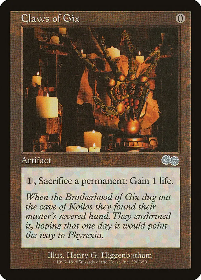 1998 Urza's Saga Claws of Gix uncommon #290 uncommon card image