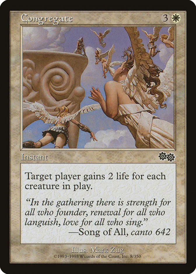 1998 Urza's Saga Congregate common #8 common card image