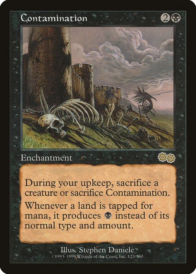 1998 Urza's Saga Contamination rare #123 rare card image