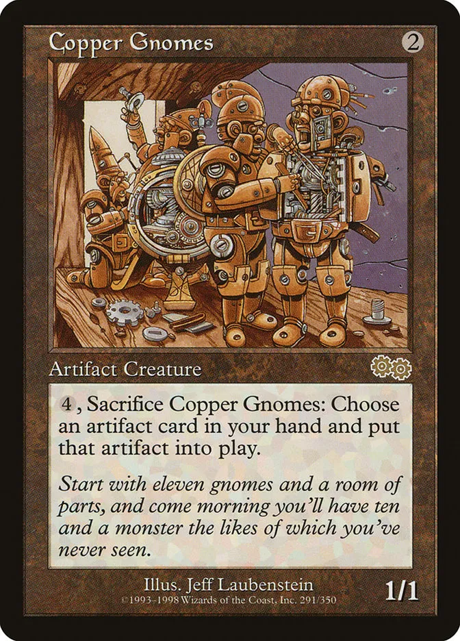 1998 Urza's Saga Copper Gnomes #291 rare card image