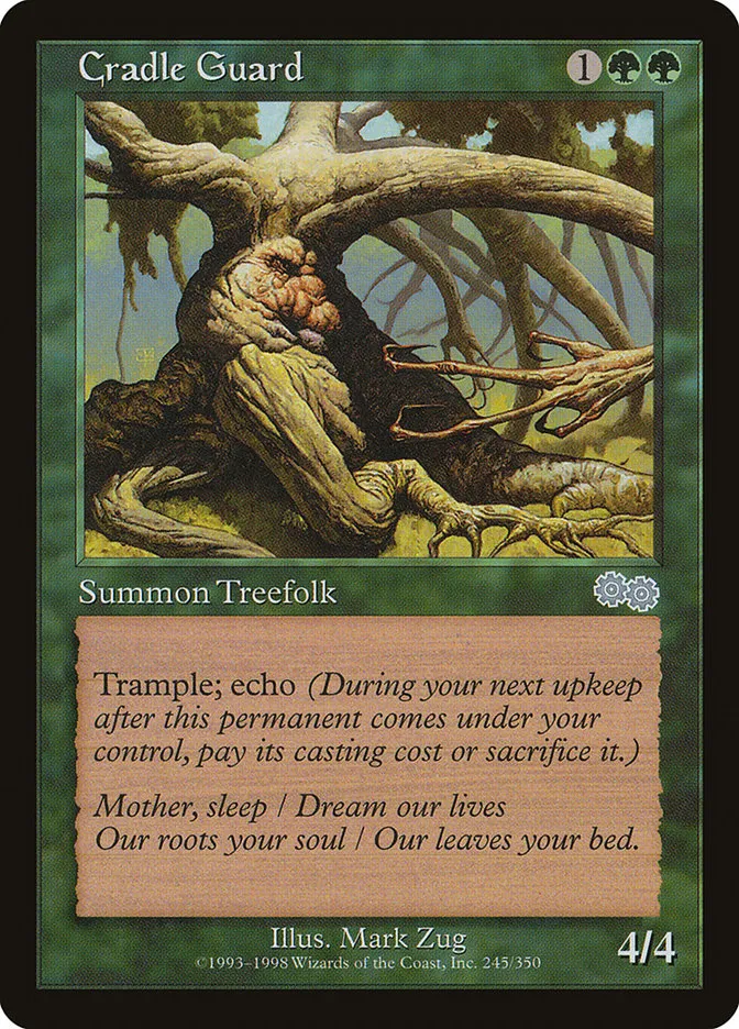 1998 Urza's Saga Cradle Guard #245 uncommon card image