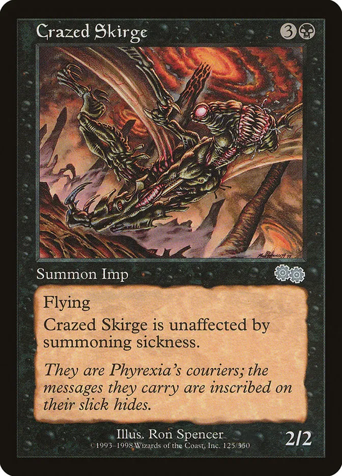 1998 Urza's Saga Crazed Skirge uncommon #125 uncommon card image