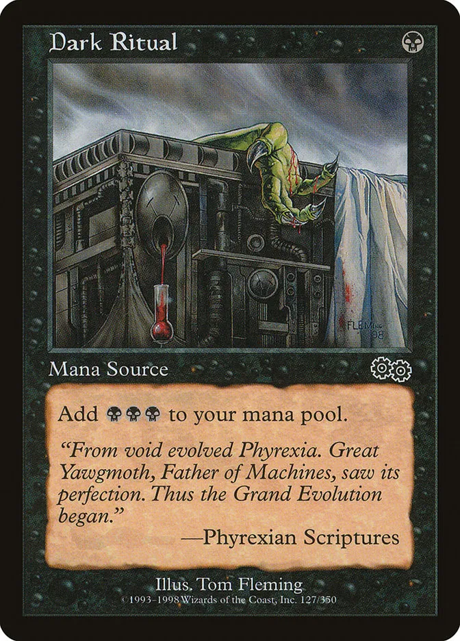 1998 Urza's Saga Dark Ritual common #127 common card image